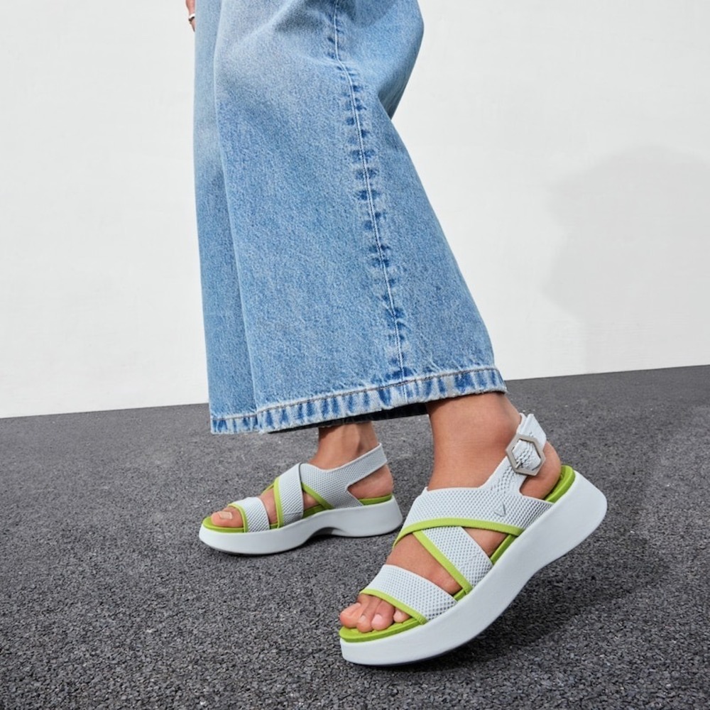 VIVAIA Deportivas Sandals Green Accent - Comfortable Summer Shoes 9.5‎